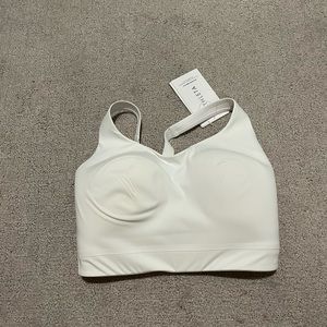 White Athleta Advance Bra
